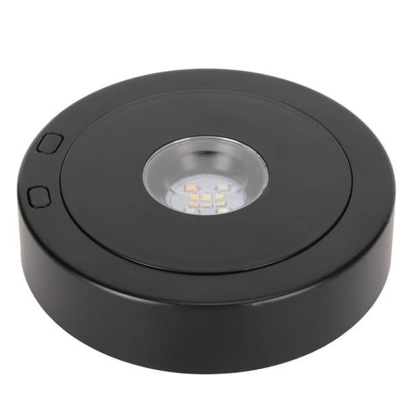 LED Roterende Display Base Sort 360 Grader 80s Cirkel Batteri Eller USB Strøm Drejeskive Display Stand til Krystaller Glas