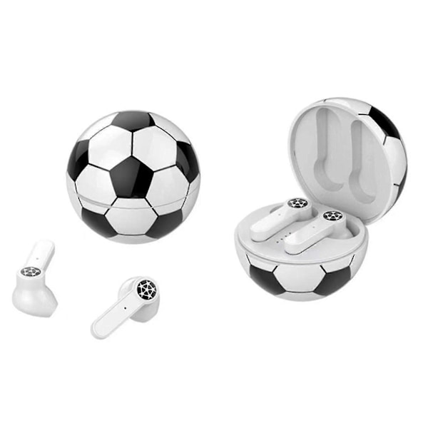 Langattomat Bluetooth-kuulokkeet langattomalla latauskotelolla Tws In-ear -nappikuulokkeet pitkällä akunkestolla Jalkapallomalli Sininen Valkoinen