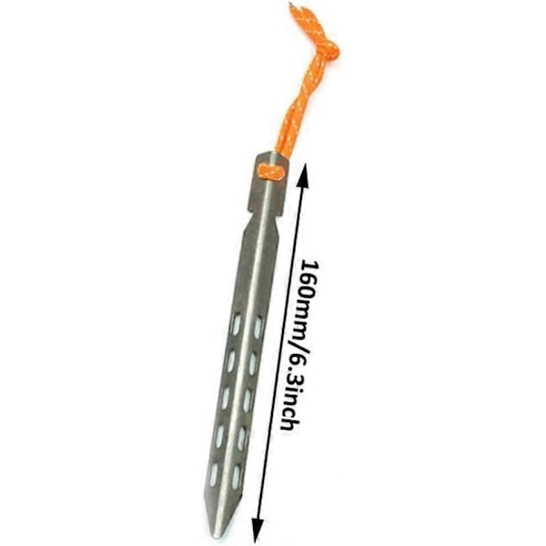 Tältspik 6 st Titan Tältpinnar V Form Titan Spik Vindtät Utomhus Camping Titan Tältspik Tillbehör Fixerat tält