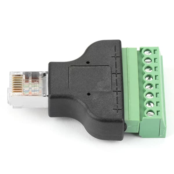 8P8C Ethernet RG-45 Hann til Terminal 8 Pin Digital Adapter Koblingshode