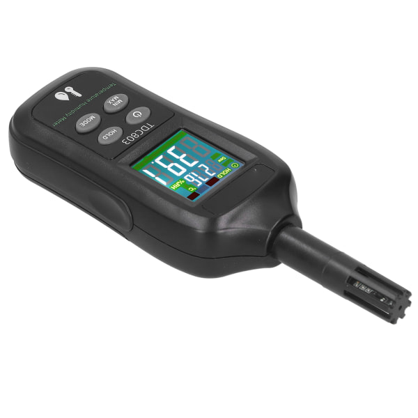 Termometer Hygrometer 4-siffrig färg LCD digital display Temperatur fuktighetsmätare TDC803