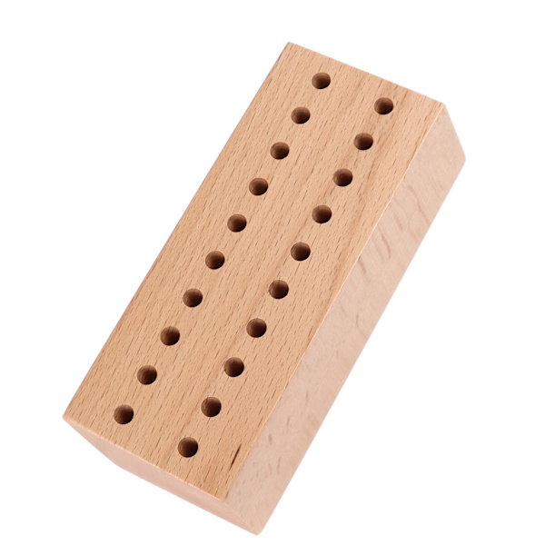 Skruetrækker Tang Organizer 20 Huller Bøg Træ Display Stativ Base Træ Cutter Holder Rack til Opbevaring