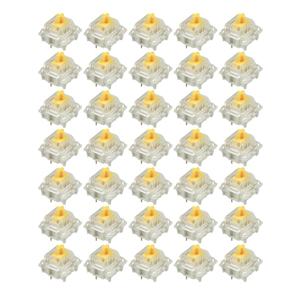 35 st SMD RGB Switch DIY Transparent Mekanisk Tangentbordsbrytare för nybörjare Gul Switch