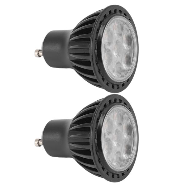 2 stk. GU10-spotlightpære 3000K 7W varm hvitt LED-pæreerstatning for disk 110-240V