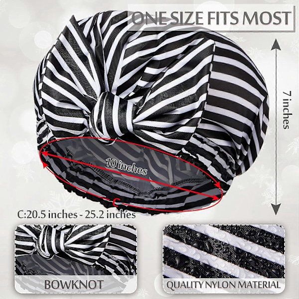 2 Stykker Dusjhetter for Kvinner, Vanntette Gjenbrukbare Hårhetter med Elastisk Kant Turban Dusj Badehetter for Langt, Kort og Krøllete Hår for Kvinner Jenter