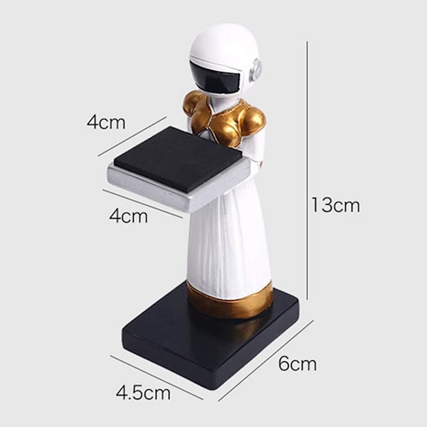 Resin Staty Stand Display Rack för förvaring av watch , skrivbordsdekoration för hemmakontor - Vit (1 st)