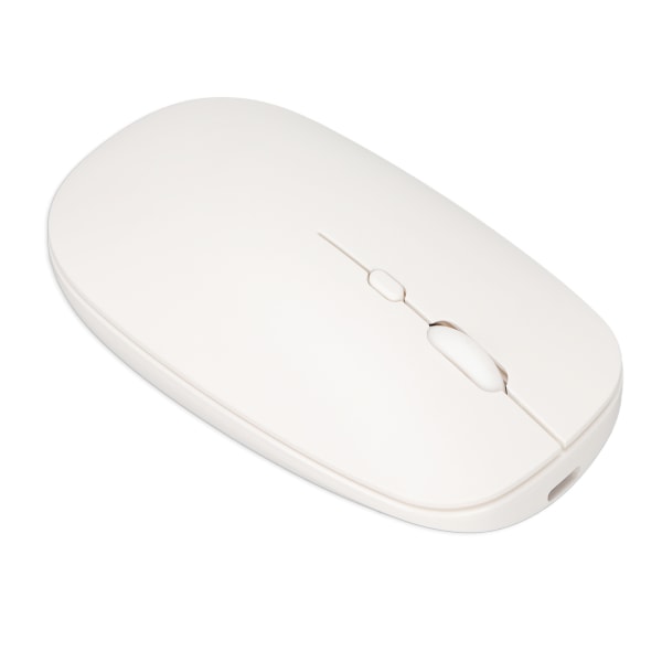Trådløs mus 2.4G Dual Mode Ultratynd Silent 3 Speed ​​Justerbar DPI trådløs mus til bærbar computer Tablet Hvid