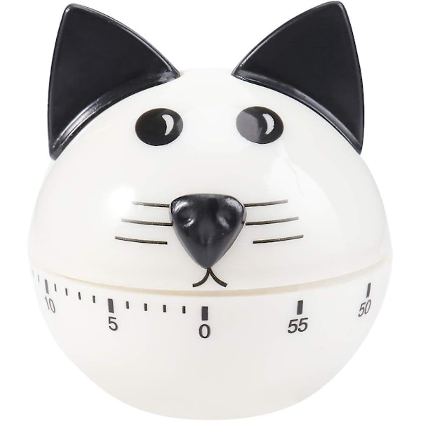 60 Minuters Mekanisk Katt-Timer 3D Visuell Kök Alarmklocka Perfekt för Klassrummet