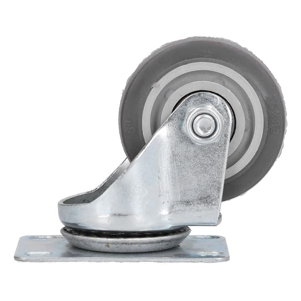 Hjul Industriel Silent 360° Styring 2-Lagers TPR Gummiutstyr Dia75mm Grå