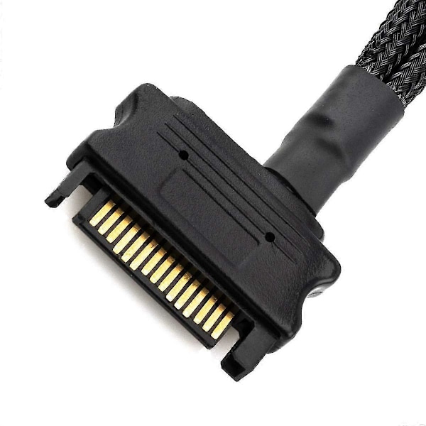 Jäähdytystuulettimen adapterikaapeli, 15-nastainen SATA - 4 x 3-nastainen / 4-nastainen 12V PC-kotelotuulettimen virtalähdekaapeli