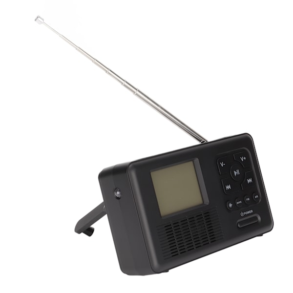 Kortvågsradio AM FM Dual Band Solcellsladdad Handvev Uppladdningsbar Bluetooth Nödbelysning Bärbar Mini Radio TRA550