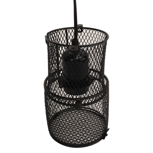 Reptil varmelampebeskyttelse unngå skålding Retractable varmelampe Mesh Cover varmebeskytter med E27 keramisk lampeholder EU-plugg 220‑240V