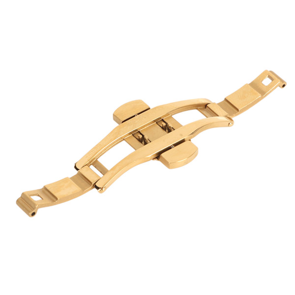 Watch Band Spänne Byte Vikbar tryckknapp Rostfritt stål Watch Spänne Tillbehör Golden