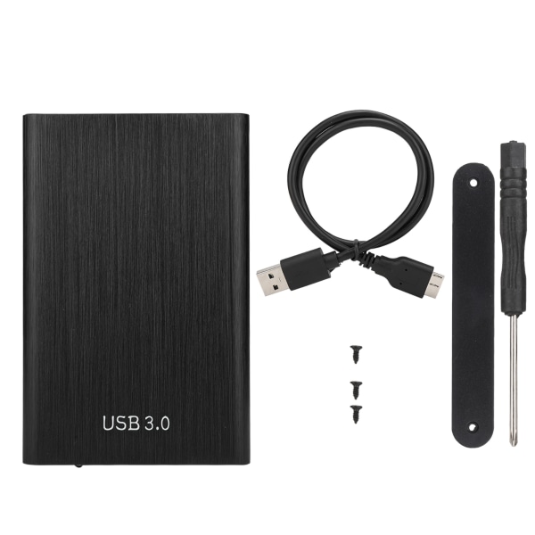 2,5-tums SATA USB 3.0 bärbar 7-9,5 mm hårddisk SSD-hölje extern bärbar diskenhet (svart)