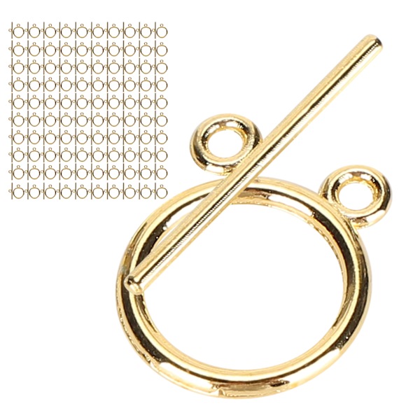 100 set spännen i guld, legering, armband, OT-spänne, gör-det-själv-smyckestillverkning