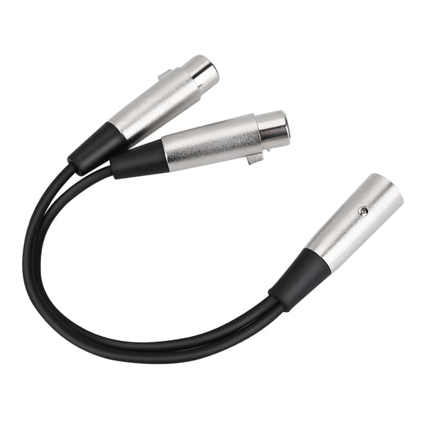 33 cm metall XLR3M til dobbel XLR3F mikrofon lysjusteringskonsollkabel