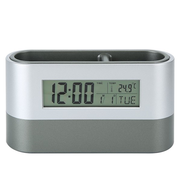 Innovative Pen Holder LCD Digital Electronic Clock with Perpetual Calendar Temperature Display