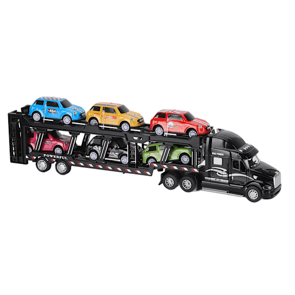 1:48 Biler Transport Lastebil Leke Modell Legering Avtakbar Seks Biler Barn Transport Kjøretøy Simulering Modell for 3 År Gamle + (Svart )