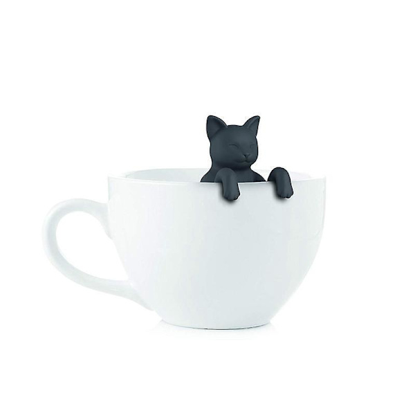 Koselig Katt Silikon Teinfuser Grå Stilig Kitty Temaker