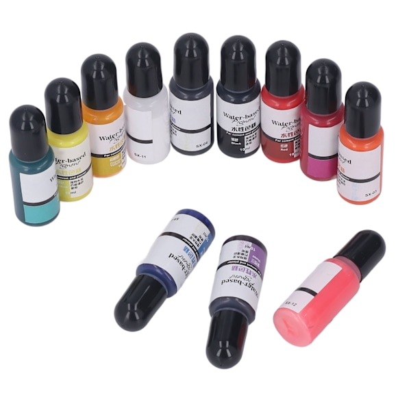 12 färger epoxihartspigment jämnt lyster DIY handgjord epoxihartsfärg för cementgips
