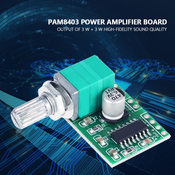 4 stk PAM8403 Mini DC 5V Digital Audioforsterker Effektforsterkermodulbrett med Potensiometer