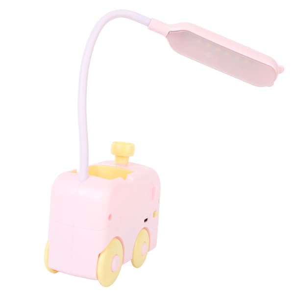 Mini Tog LED Sengelampe Øjenbeskyttelse Studielæselampe USB Opladning med Penneholder til Børn Pink