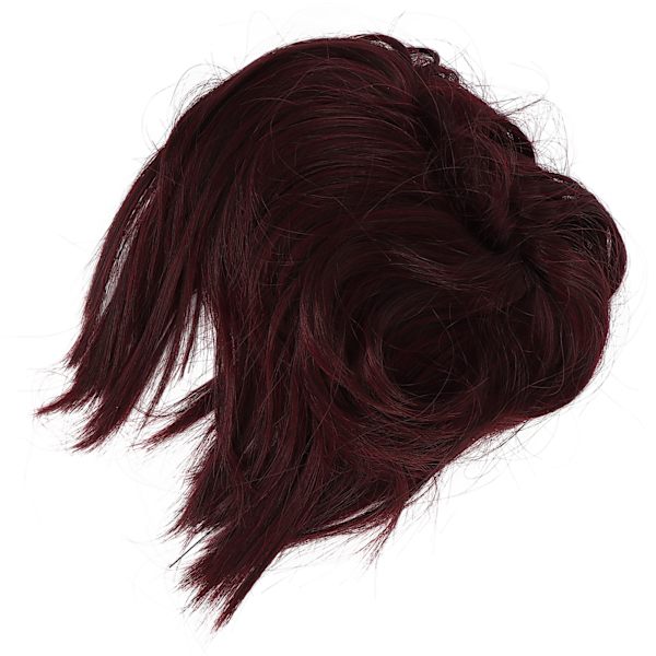 Smutsigt bullhårstycke för kvinnor Fashionabla updo hästsvans syntetiskt hårstycke för dejtingdansfest (Q17Wine#)