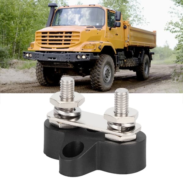 Universell RV Bil Skip Dobbel Kraftig Terminal Tilkoblingsstang Stud Tilbehør M6 DC 48V