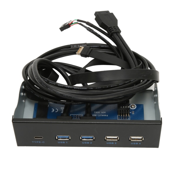 5,25 tommer mediedashboard 2xUSB3.0 2xUSB2.0 1xType C 10 Gbps High Speed ​​Media Frontpanel til PC Desktop Chassis 2U3+2U2+TC