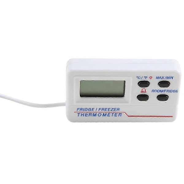 Frystermometer Dubbel Temperaturlarm Inomhus Digital Display Elektronisk Hushållskyl