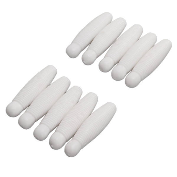 10 st mjuka fiskedrag med konstgjord bi larv potatisbete långt kast tillsätt saltbeten 6 cm 8 g vit