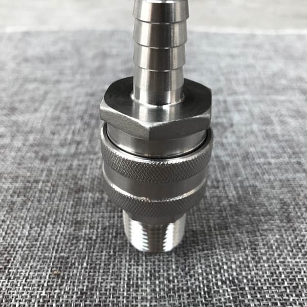 Rustfrit stål hjemmebrygnings hurtigkoblingssæt 1/2\" BSP ølfitting