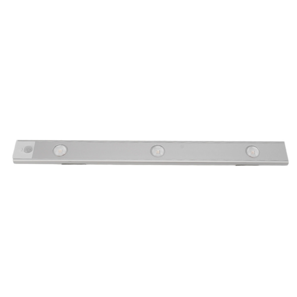 Under Cabinet Light 15,7in Lang Magnetisk Bevægelsessensor Trinløs Dæmpning USB Opladning Stick On Lys til Studie Arbejde Sølv Farve