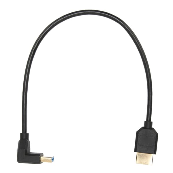 90 graders nedåtriktad HD Multimedia Interface-kabel 48 Gbps guldpläterad flexibel HD 8K HD Multimedia Interface-kabel för bärbara datorer