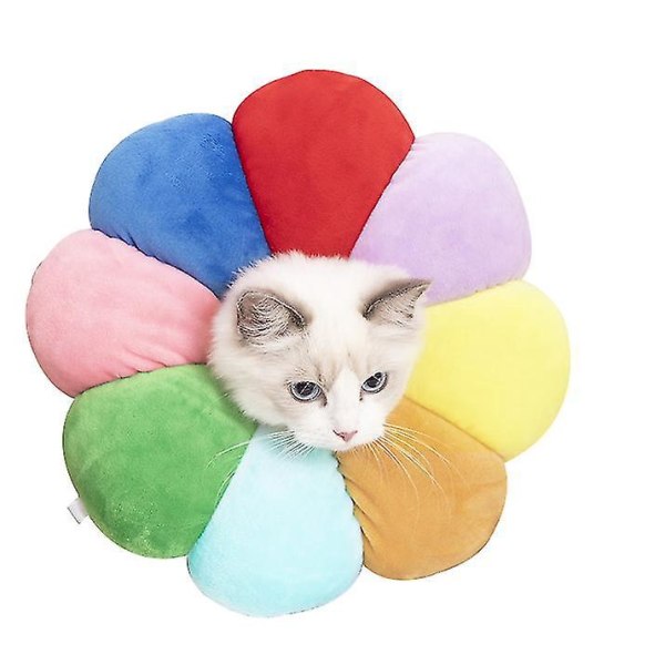 Multicolor Anti-Bite Sunflower Medical Collar för katter och hundar