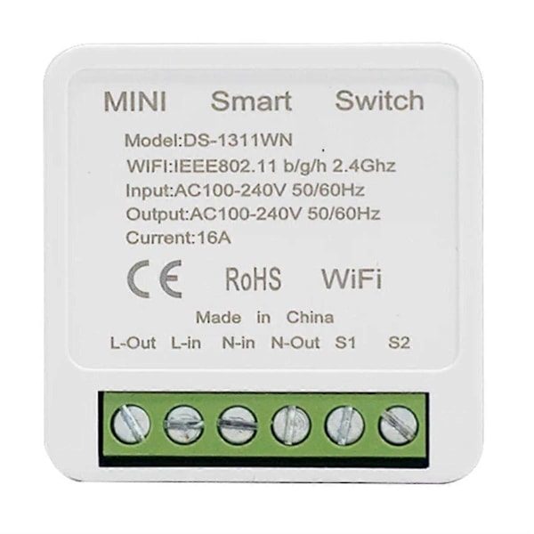 Wifi DIY Lyskontakt Modul 2-vejs Kontrol Arbejde for Tuya Smart Life