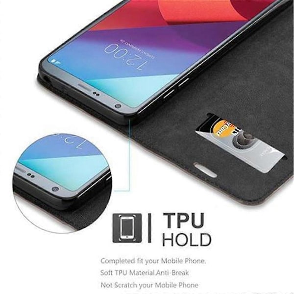 LG G6 Skal Fodral - Ställfunktion & Kortfack Ingår APPLE RED