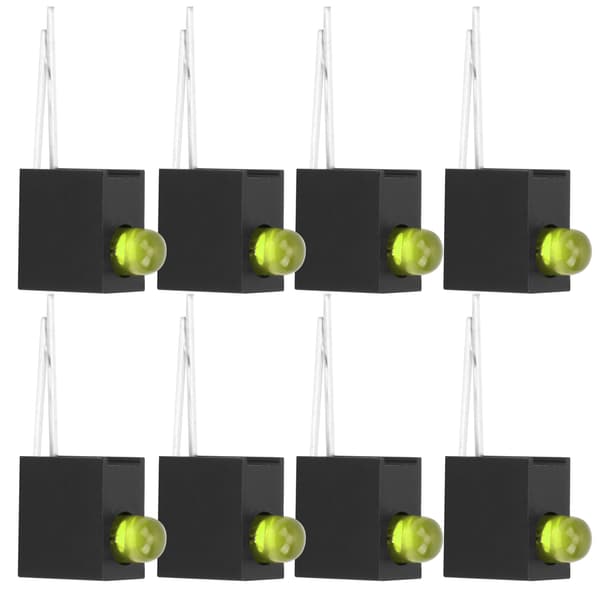 100 stk. 3 mm LED-skærmdiode lyssæt med holder side enkelt hul industrielt tilbehør gult lys