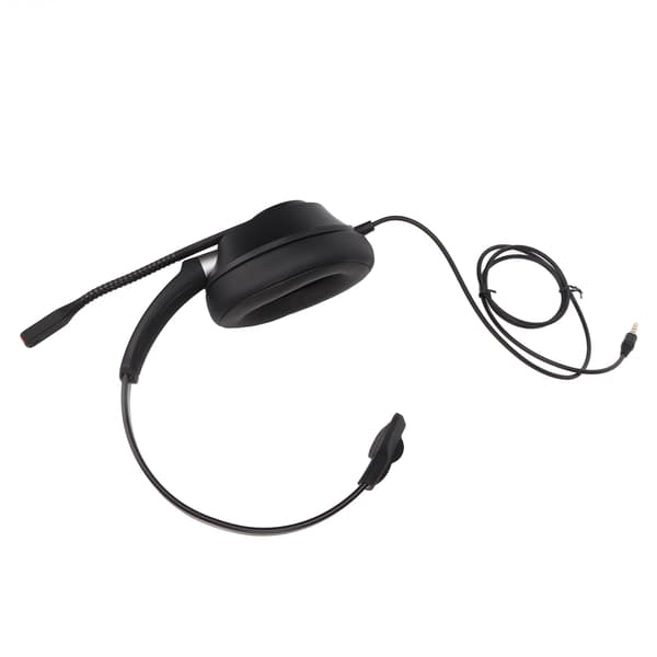 3,5 mm telefonheadset brusreducering volymjustering trådbundet mono affärsheadset med mikrofon och USB-ljudkort