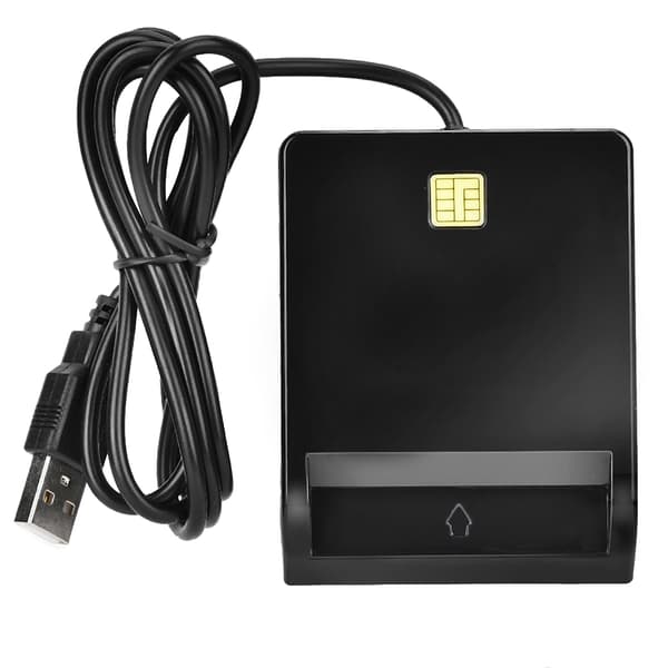 Smart Card Reader för ID CAC DNIE ATM IC SIM Bankkort Klonare Anslutning för Windows