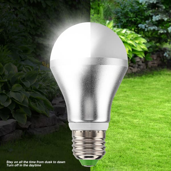 E27 5W LED Automatisk Sensor LED Lysstyring Pære Lampe 6500K AC85-265V