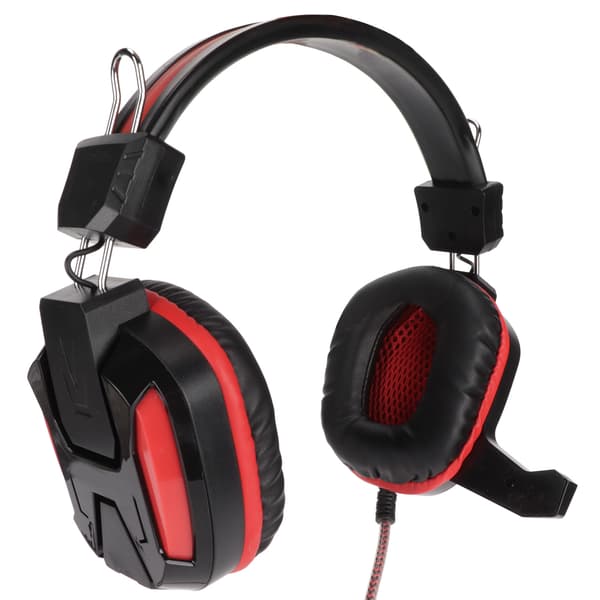 H7 Gaming Headset Bløde Hukommelses-Ørekopper 7.1 Surround Sound Multifunktionel Støjreducerende Over-Ear Hovedtelefoner Sort+Rød