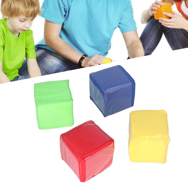 Pædagogiske stabelblokke til børn - Sæt med 4 PVC-terningelegetøj