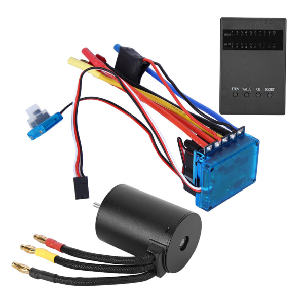 3650 Motor 3100KvBørsteløs ESC-programkortsæt til 1/10 RC-bilerstatningsdel (120A)