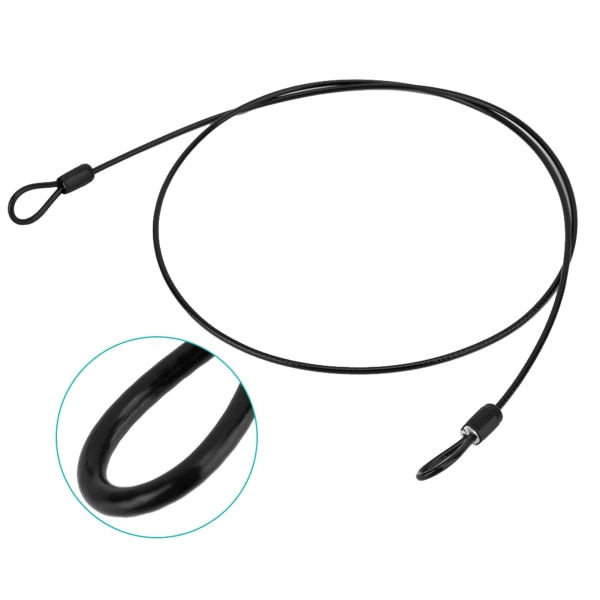 Sikre sykkelen eller scooteren din med Cycling Sports Steel Wire og Plast Loop Lock Black