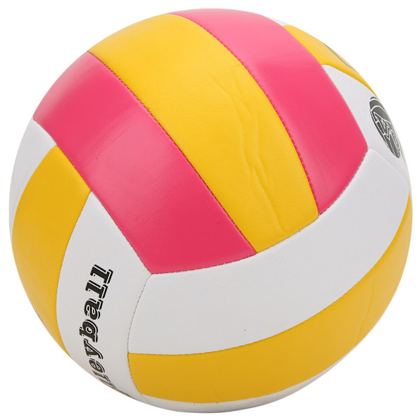 LEIJAIER PU Butyl Liner Maskinsömnad Standard Mjuk Anti Explosionsvolleyboll för träningstävling (Rosa)
