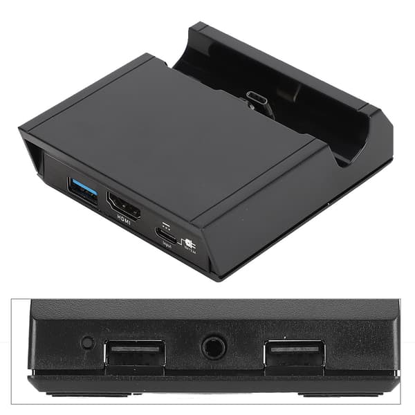 Bærbar HDMI-ladestasjon for Switch/Lite med hodetelefonkontakt