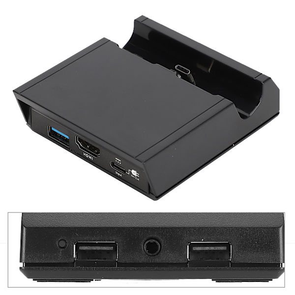 HDMI bærbar opladningsdockingstation til Switch/Lite med hovedtelefoninterface