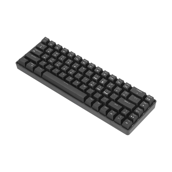 Mekanisk tastatur Blå bryter N‑Key Rollover Bærbar 68 taster RGB Gaming tastatur for datamaskin bærbar PC Svart Blå bryter RGB lys