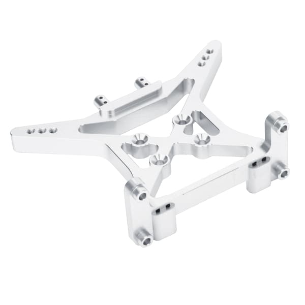 Bageste stødtårn i aluminiumslegering til ECX 2WD 1/10 RC Hobbybil Sølv